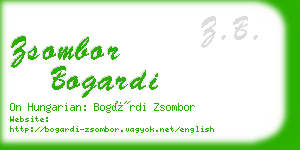 zsombor bogardi business card